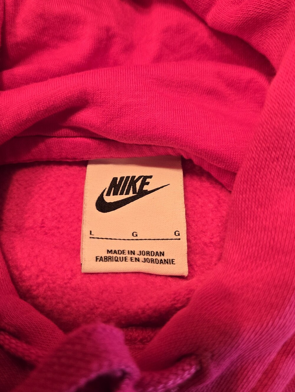Nike Pink Pullover Hoodie with Swoosh Size Large - Picture 2 of 15